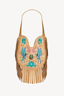 Roller Bird Fringe Bag – Biscuit