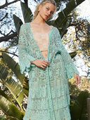 Crochet Bell Sleeve Long Open Cardigan-Kimono-Krush Kandy, Women's Online Fashion Boutique Located in Phoenix, Arizona (Scottsdale Area)