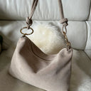 Siena Taupe Suede Shoulder Bag