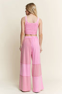 Mineral Wash Color Block Wide-leg Lounge Pants-Pants-Krush Kandy, Women's Online Fashion Boutique Located in Phoenix, Arizona (Scottsdale Area)