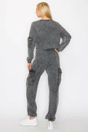 J.HER Mineral Wash Cargo pocket detail Joggers-Rae Collective, Women's Online Fashion Boutique Located in Phoenix, Arizona (Scottsdale Area)