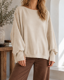 Oversized Drop Shoulder Pullover Sweatshirt