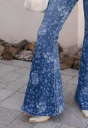 Kancan High-Rise Floral Flare Jeans-Denim-Krush Kandy, Women's Online Fashion Boutique Located in Phoenix, Arizona (Scottsdale Area)