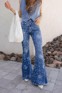 Kancan High-Rise Floral Flare Jeans-Denim-Krush Kandy, Women's Online Fashion Boutique Located in Phoenix, Arizona (Scottsdale Area)