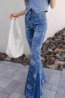 Kancan High-Rise Floral Flare Jeans-Denim-Krush Kandy, Women's Online Fashion Boutique Located in Phoenix, Arizona (Scottsdale Area)