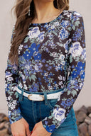 Floral Fantasy: Mesh Fitted Long Sleeve (3 Options!)-Long Sleeve Tops-Rae Collective, Women's Online Fashion Boutique Located in Phoenix, Arizona (Scottsdale Area)
