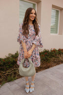 Floral Print Angel Sleeves Dress-Dresses-Krush Kandy, Women's Online Fashion Boutique Located in Phoenix, Arizona (Scottsdale Area)