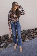 Blossom Charm Floral Mesh Top-Long Sleeve Tops-Rae Collective, Women's Online Fashion Boutique Located in Phoenix, Arizona (Scottsdale Area)