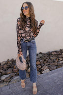 Blossom Charm Floral Mesh Top-Long Sleeve Tops-Rae Collective, Women's Online Fashion Boutique Located in Phoenix, Arizona (Scottsdale Area)