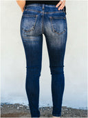 (0-3X) Skinny Basic Button Down Jeans-Jeans-Krush Kandy, Women's Online Fashion Boutique Located in Phoenix, Arizona (Scottsdale Area)