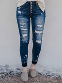 Brunch Culture Contrast Hem Distressed Jeans-Jeans-Krush Kandy, Women's Online Fashion Boutique Located in Phoenix, Arizona (Scottsdale Area)