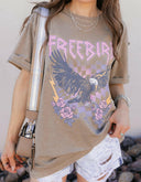 Free Bird Vintage Graphic Boyfriend Fit Tee-Graphic Tees-Rae Collective, Women's Online Fashion Boutique Located in Phoenix, Arizona (Scottsdale Area)