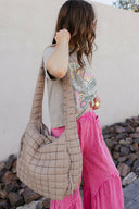 Leda Quilted Nylon Puffer Hobo Crossbody Bag-handbags-Krush Kandy, Women's Online Fashion Boutique Located in Phoenix, Arizona (Scottsdale Area)