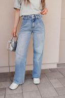 KANCAN Blue Lagoon Wide Leg Kancan Jeans-Denim-Rae Collective, Women's Online Fashion Boutique Located in Phoenix, Arizona (Scottsdale Area)