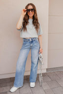 KANCAN Blue Lagoon Wide Leg Kancan Jeans-Denim-Rae Collective, Women's Online Fashion Boutique Located in Phoenix, Arizona (Scottsdale Area)