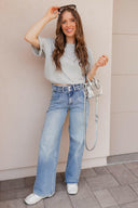 KANCAN Blue Lagoon Wide Leg Kancan Jeans-Denim-Rae Collective, Women's Online Fashion Boutique Located in Phoenix, Arizona (Scottsdale Area)