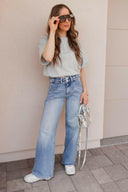 KANCAN Blue Lagoon Wide Leg Kancan Jeans-Denim-Rae Collective, Women's Online Fashion Boutique Located in Phoenix, Arizona (Scottsdale Area)