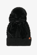 Snowbelle Convertible Bow Beanie-Hats-Rae Collective, Women's Online Fashion Boutique Located in Phoenix, Arizona (Scottsdale Area)