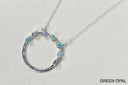 Luna's Crescent Gemstone Necklace-Pendant Necklaces-Rae Collective, Women's Online Fashion Boutique Located in Phoenix, Arizona (Scottsdale Area)