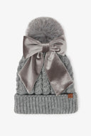 Snowbelle Convertible Bow Beanie-Hats-Rae Collective, Women's Online Fashion Boutique Located in Phoenix, Arizona (Scottsdale Area)