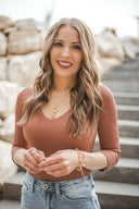 Niki Biki Right Decision V Neck Crop Top | (4 colors!)-Long Sleeve Tops-Rae Collective, Women's Online Fashion Boutique Located in Phoenix, Arizona (Scottsdale Area)