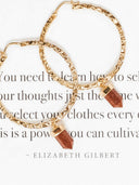 Krush Kouture: Hammered Hoop Earrings with Charm-Hoop Earrings-Rae Collective, Women's Online Fashion Boutique Located in Phoenix, Arizona (Scottsdale Area)