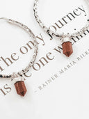 Krush Kouture: Hammered Hoop Earrings with Charm-Hoop Earrings-Rae Collective, Women's Online Fashion Boutique Located in Phoenix, Arizona (Scottsdale Area)