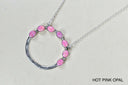 Luna's Crescent Gemstone Necklace-Pendant Necklaces-Krush Kandy, Women's Online Fashion Boutique Located in Phoenix, Arizona (Scottsdale Area)