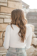 Niki Biki Right Decision V Neck Crop Top | (4 colors!)-Long Sleeve Tops-Rae Collective, Women's Online Fashion Boutique Located in Phoenix, Arizona (Scottsdale Area)