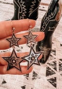 Kristyn's Western Star Chic Earrings-Rae Collective, Women's Online Fashion Boutique Located in Phoenix, Arizona (Scottsdale Area)