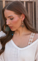 Tigers Eye Blossom Drop Sterling Silver Stone Earrings-Rae Collective, Women's Online Fashion Boutique Located in Phoenix, Arizona (Scottsdale Area)