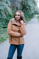 Faux Fur Trim Coat-Jackets-Rae Collective, Women's Online Fashion Boutique Located in Phoenix, Arizona (Scottsdale Area)