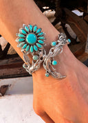 Flowers In Bloom Turquoise Bracelet-Rae Collective, Women's Online Fashion Boutique Located in Phoenix, Arizona (Scottsdale Area)