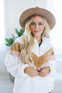 Chevron Sherpa Jacket | S-XL-Jackets-Rae Collective, Women's Online Fashion Boutique Located in Phoenix, Arizona (Scottsdale Area)