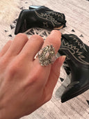 Free As The Wind Triple Stone Ring-Statement Rings-Rae Collective, Women's Online Fashion Boutique Located in Phoenix, Arizona (Scottsdale Area)