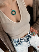 The Circle Of Life Necklace Collection | Turquoise Edition-Chain Necklaces-Rae Collective, Women's Online Fashion Boutique Located in Phoenix, Arizona (Scottsdale Area)