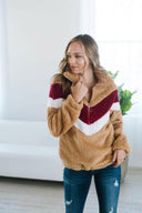 Chevron Sherpa Jacket | S-XL-Jackets-Rae Collective, Women's Online Fashion Boutique Located in Phoenix, Arizona (Scottsdale Area)