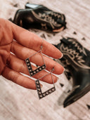 Sterling Silver Half Diamond Ball Earrings | Rae Collective Original-Drop Earrings-Rae Collective, Women's Online Fashion Boutique Located in Phoenix, Arizona (Scottsdale Area)