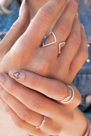Double Open Diamond Crystal Ring-Dainty Rings-Rae Collective, Women's Online Fashion Boutique Located in Phoenix, Arizona (Scottsdale Area)