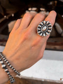 Sundown Petals Sterling Silver Ring & Earrings MADE TO ORDER-Cluster Rings-Rae Collective, Women's Online Fashion Boutique Located in Phoenix, Arizona (Scottsdale Area)