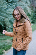 Faux Fur Trim Coat-Jackets-Rae Collective, Women's Online Fashion Boutique Located in Phoenix, Arizona (Scottsdale Area)