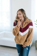 Chevron Sherpa Jacket | S-XL-Jackets-Rae Collective, Women's Online Fashion Boutique Located in Phoenix, Arizona (Scottsdale Area)