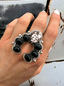 Squash Blossom Horseshoe Ring-Cluster Rings-Rae Collective, Women's Online Fashion Boutique Located in Phoenix, Arizona (Scottsdale Area)