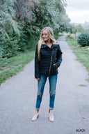 Faux Fur Trim Coat-Jackets-Rae Collective, Women's Online Fashion Boutique Located in Phoenix, Arizona (Scottsdale Area)