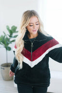 Chevron Sherpa Jacket | S-XL-Jackets-Rae Collective, Women's Online Fashion Boutique Located in Phoenix, Arizona (Scottsdale Area)