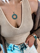 The Circle Of Life Necklace Collection | Turquoise Edition-Chain Necklaces-Rae Collective, Women's Online Fashion Boutique Located in Phoenix, Arizona (Scottsdale Area)