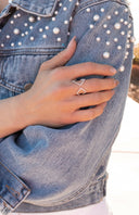 Double Open Diamond Crystal Ring-Dainty Rings-Rae Collective, Women's Online Fashion Boutique Located in Phoenix, Arizona (Scottsdale Area)