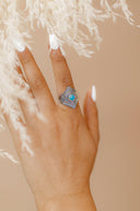 Teal Dreams Turquoise Ring-Statement Rings-Rae Collective, Women's Online Fashion Boutique Located in Phoenix, Arizona (Scottsdale Area)