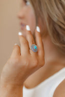 Boho Sterling Silver Turquoise Fairy Seeds Ring-Band Rings-Rae Collective, Women's Online Fashion Boutique Located in Phoenix, Arizona (Scottsdale Area)