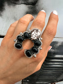 Squash Blossom Horseshoe Ring-Cluster Rings-Rae Collective, Women's Online Fashion Boutique Located in Phoenix, Arizona (Scottsdale Area)